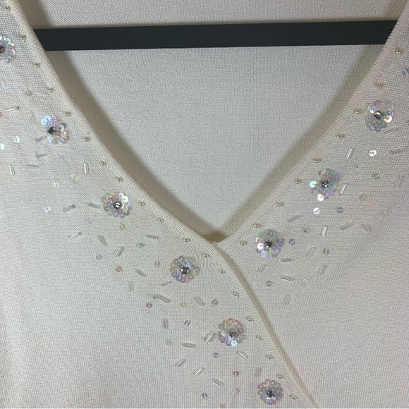 Merona NWT Sequined Pearl Sweater Size Small - Picture 2 of 7